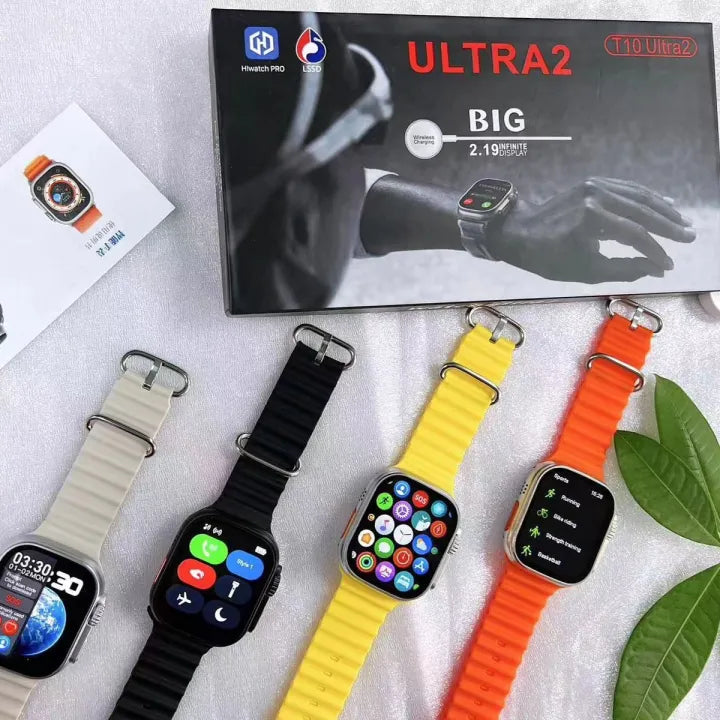 T10 Ultra2 Smartwatch – 2.20” Big Display, Bluetooth Calling, Fitness Tracker, Magnetic Charger, Waterproof Design