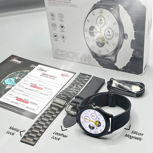 CROWN Smartwatch - SW-300 | 1.45 inch Amoled Display