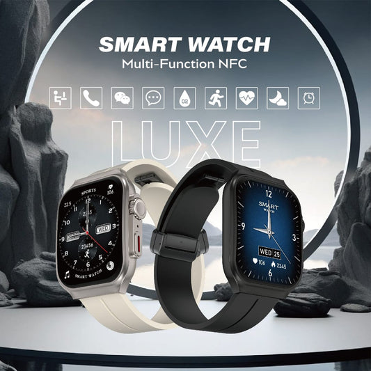 LUXE Smartwatch – NFC, Heart Rate, Blood Oxygen & Fitness Tracker with Call Notifications